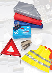 set avtomobilske obvezne opreme h4 + brezrokavnik